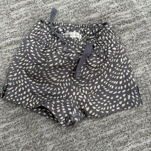Rylee + Cru Gray and Cream Patterned Kids Shorts